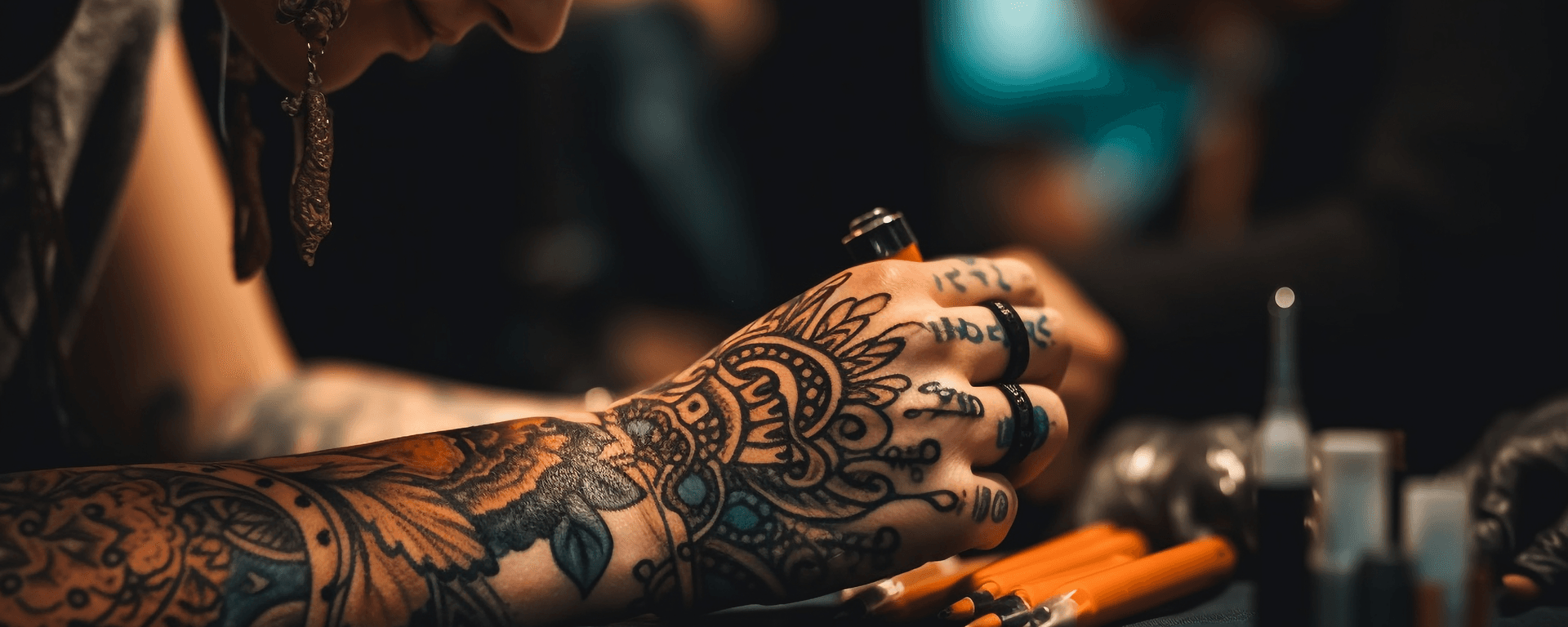 Ink City Tattoo Studio Ujjain home banner showing creative custom tattoos